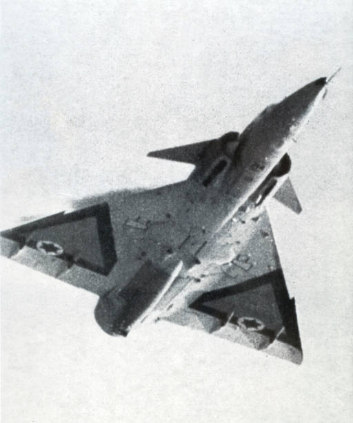 An Israeli Kfir-C2 fighter plane pictured at an airshow 1970s OLD PHOTO