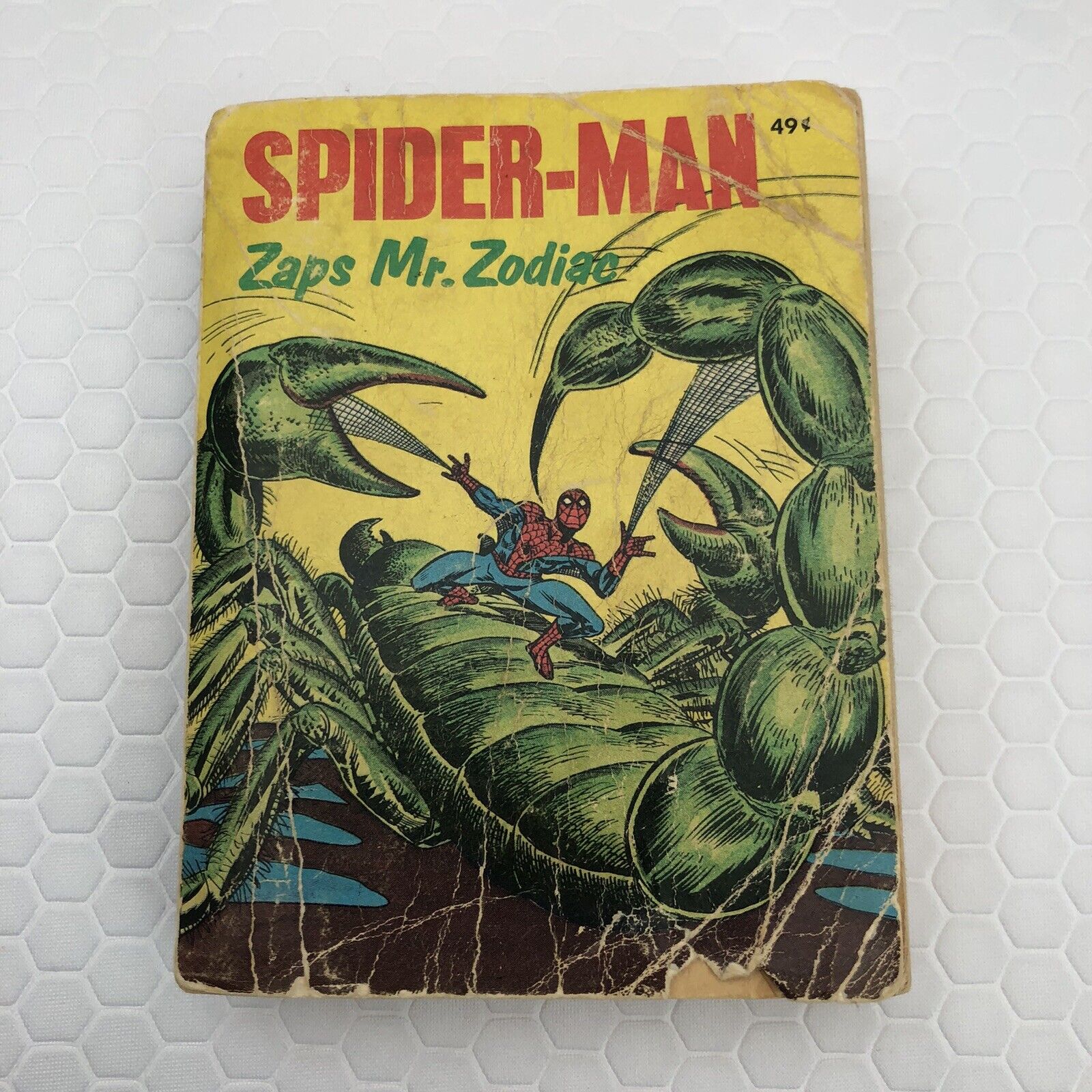 SPIDER MAN Zaps Mr Zodiac Bronze Age Comic 1976 Whitman Big Little Book