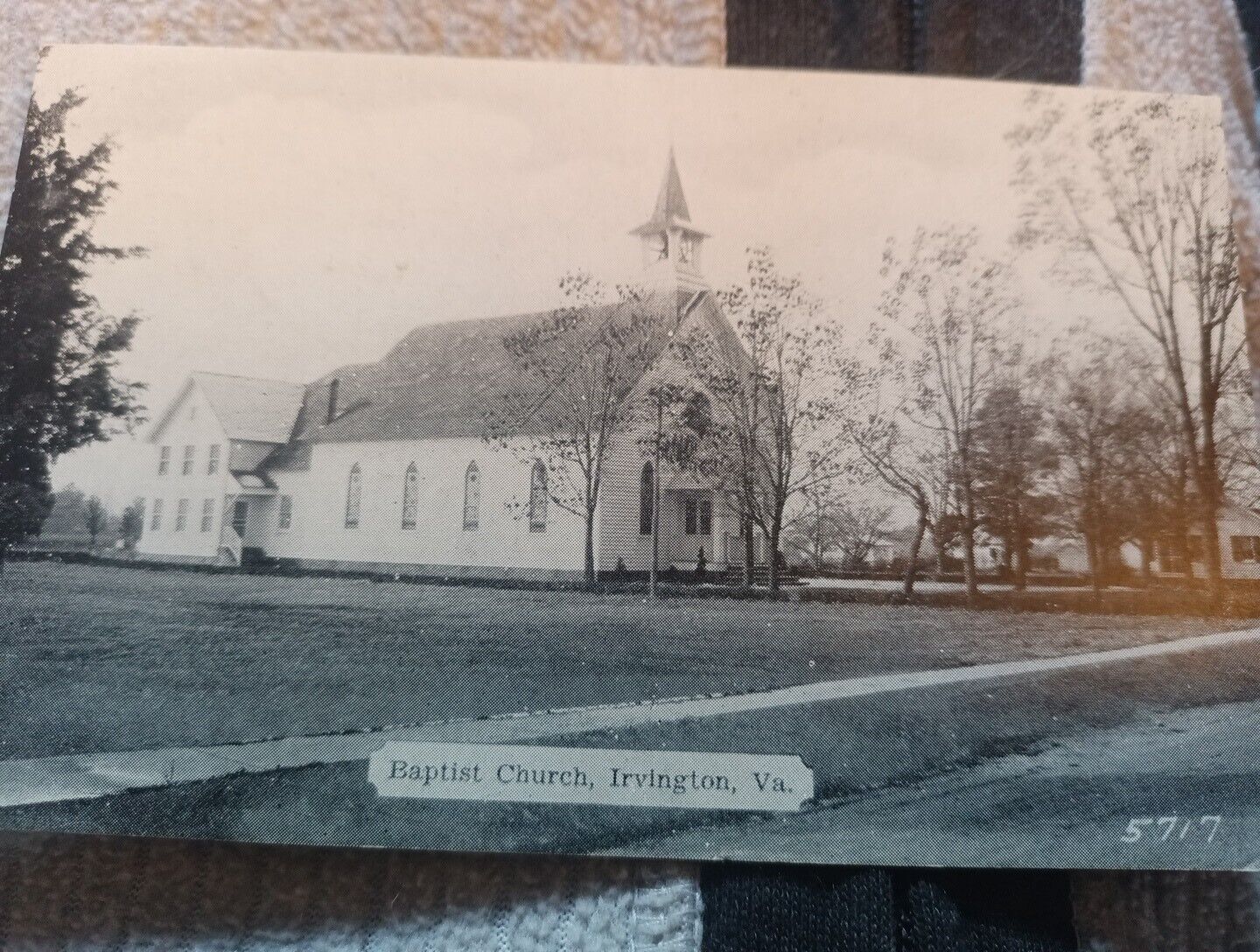 1938 Baptist Church Irvington Virginia postcard a40