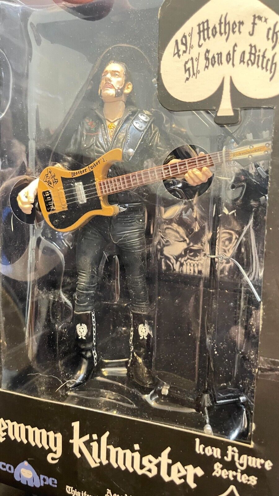 Motorhead Lemmy Kilmister 6-inch Action Figure with Stand, Bass, Strap, and Mic