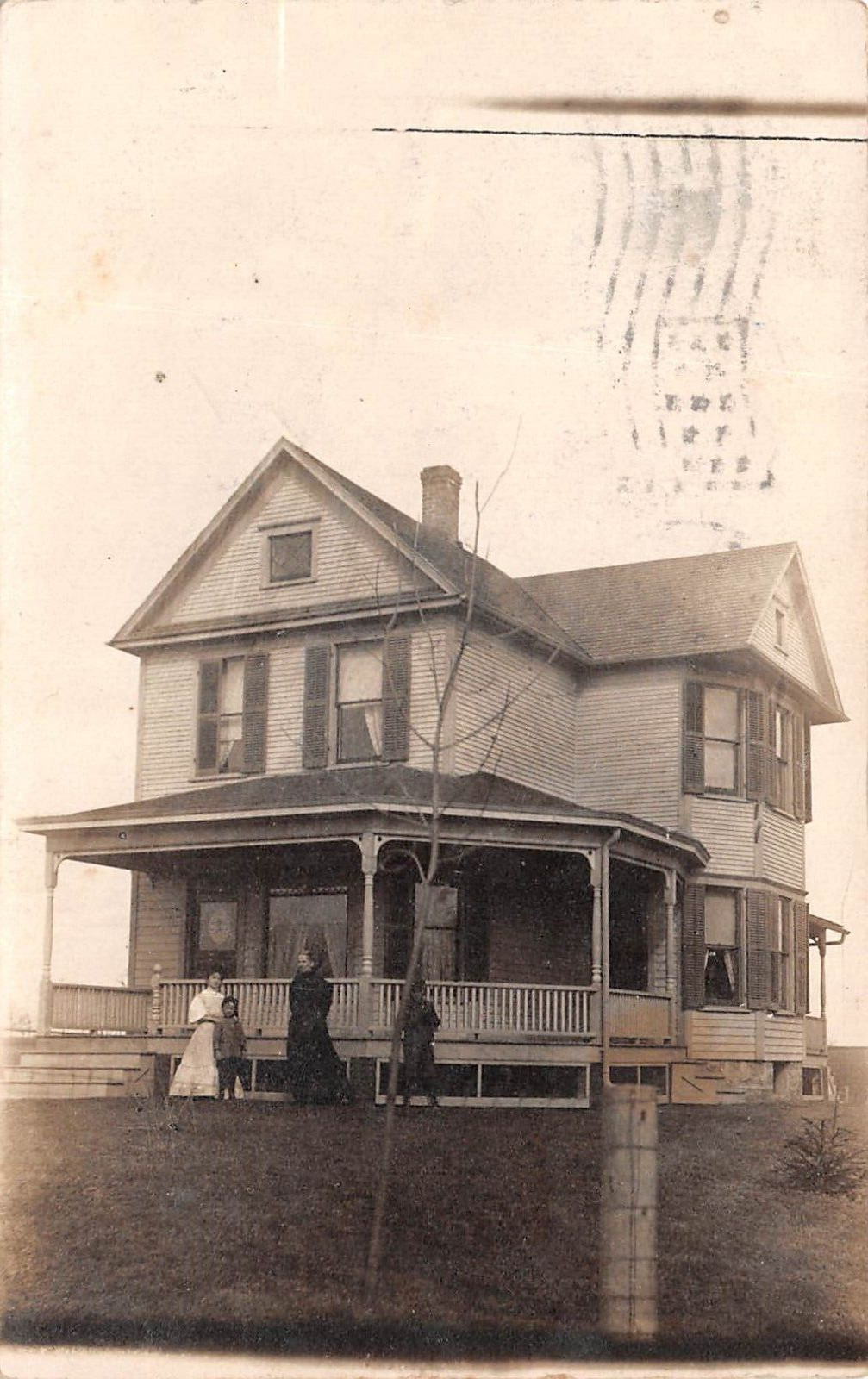 RPPC Freeport Illinois OLD HOUSE Photo 1908 Postcard