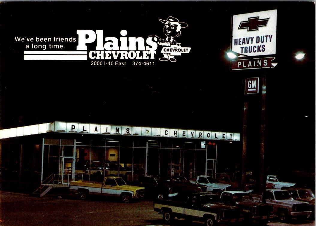 Amarillo, TX Texas PLAINS CHEVROLET Heavy Duty Trucks 3¾X5¼ Advertising Postcard