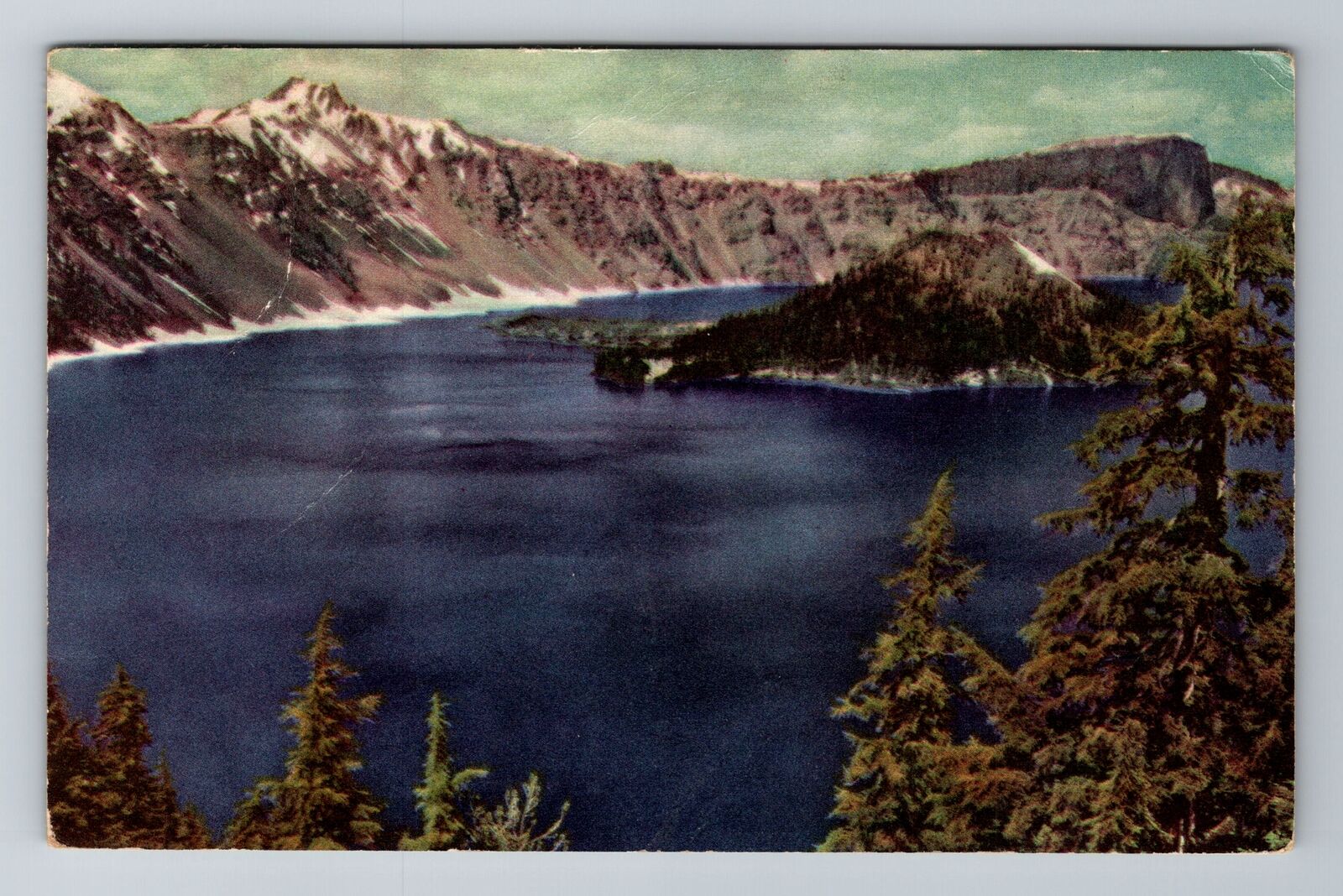 OR-Oregon, Cascade Mountains, Antique, Vintage c1940 Souvenir Postcard