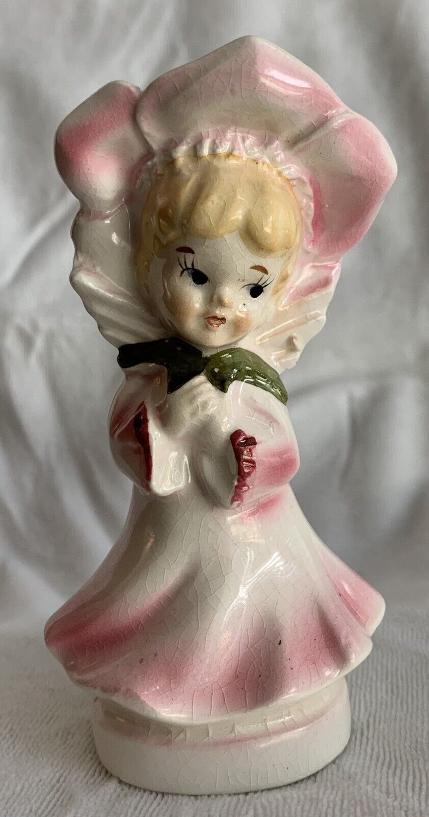 Anthropomorphic Vintage Flower Face Girl Japan Rose Figurine