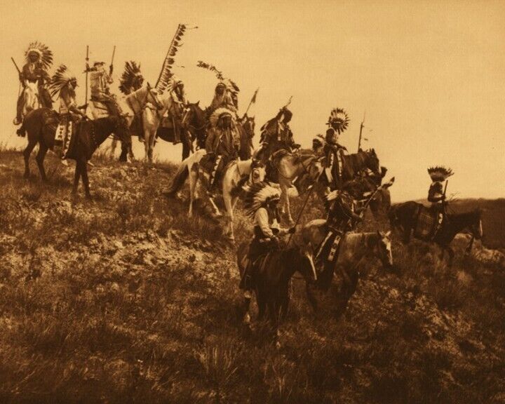 Native American Indian Ogalala War Party  8 x 10 Photo