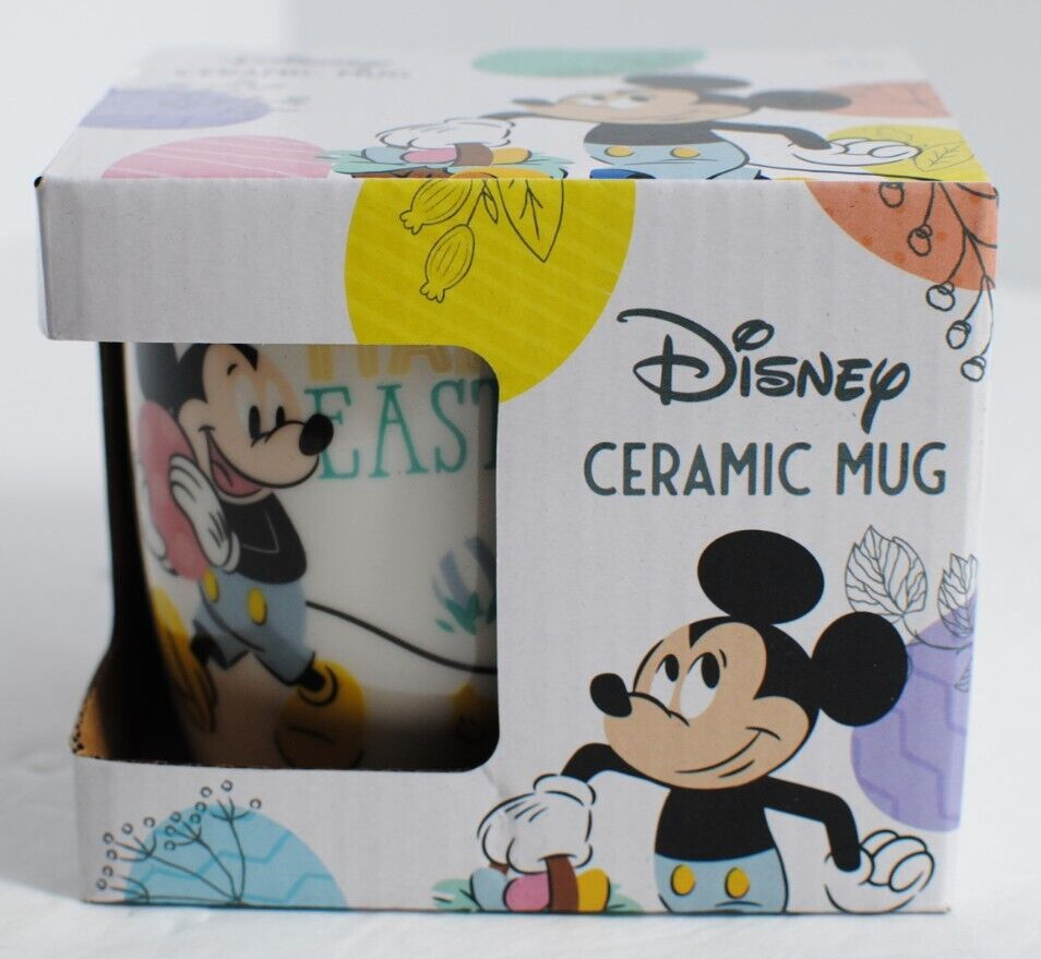 DISNEY Micky Mouse Happy Easter Ceramic Mug New in Box