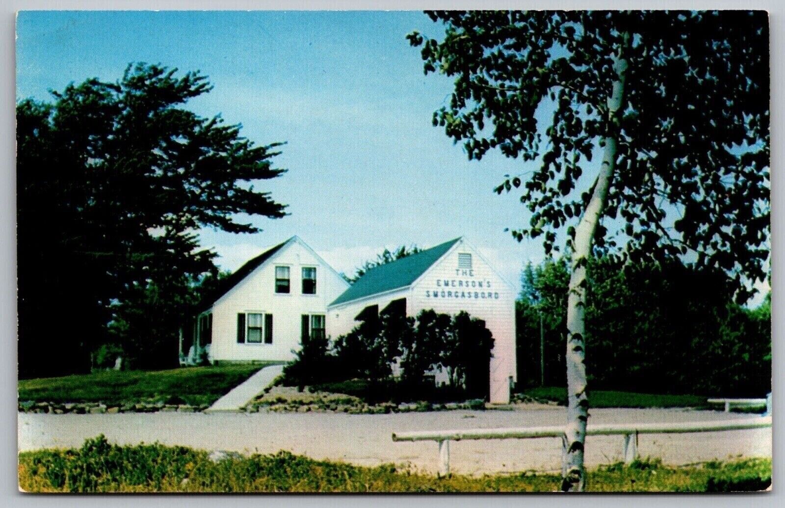 Emersons Smorgasbord River Road East Edgecomb Maine Cottage Vintage UNP Postcard