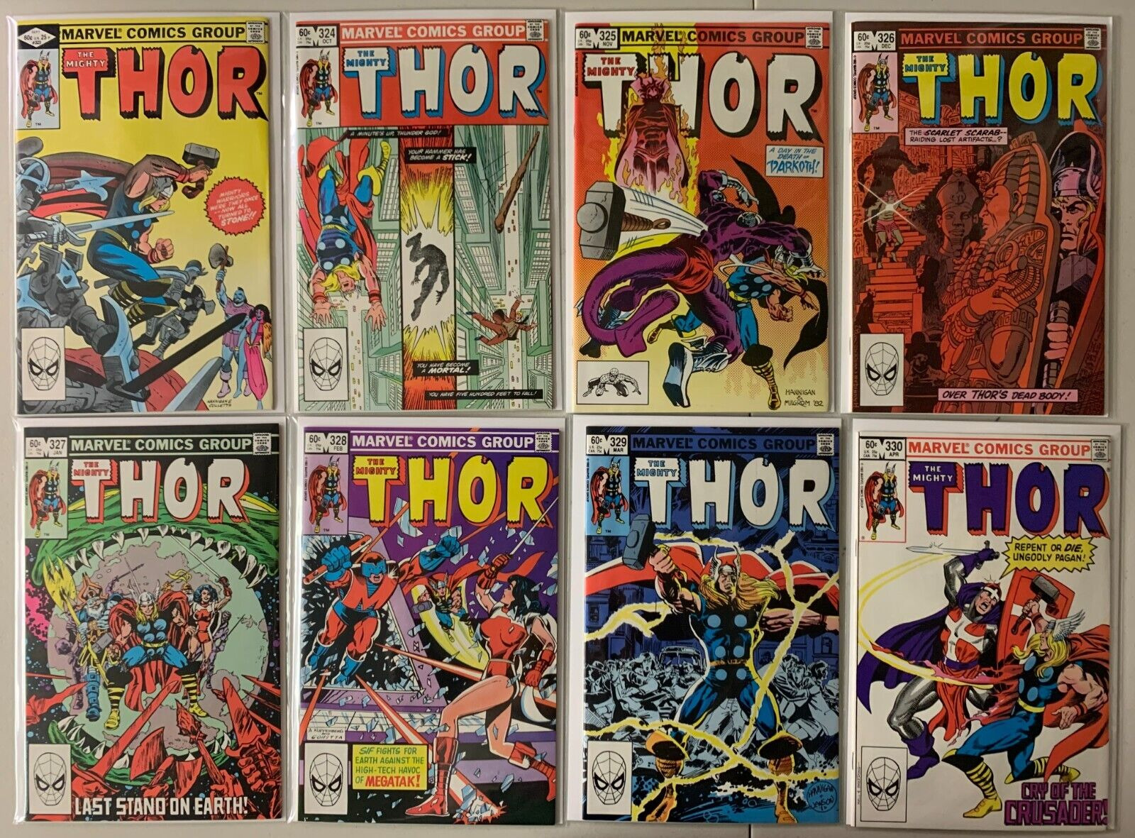 Mighty Thor lot #323-373 Marvel 41 different  books avg 8.0 VF (1982-\'86)
