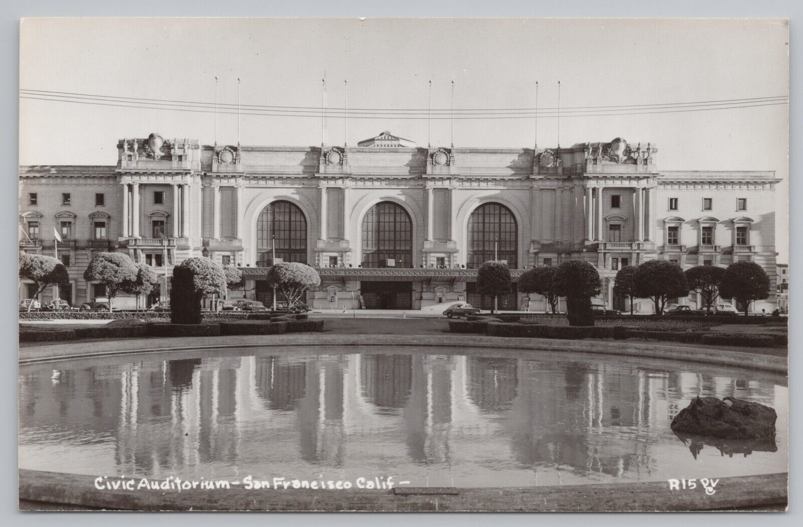 RPPC San Francisco  CA Civic Auditorium c1940 Real Photo Postcard