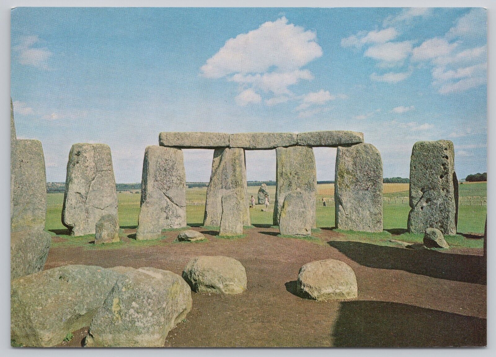 Salisbury England UK, Stonehenge, Wiltshire, Looking East, Vintage Postcard