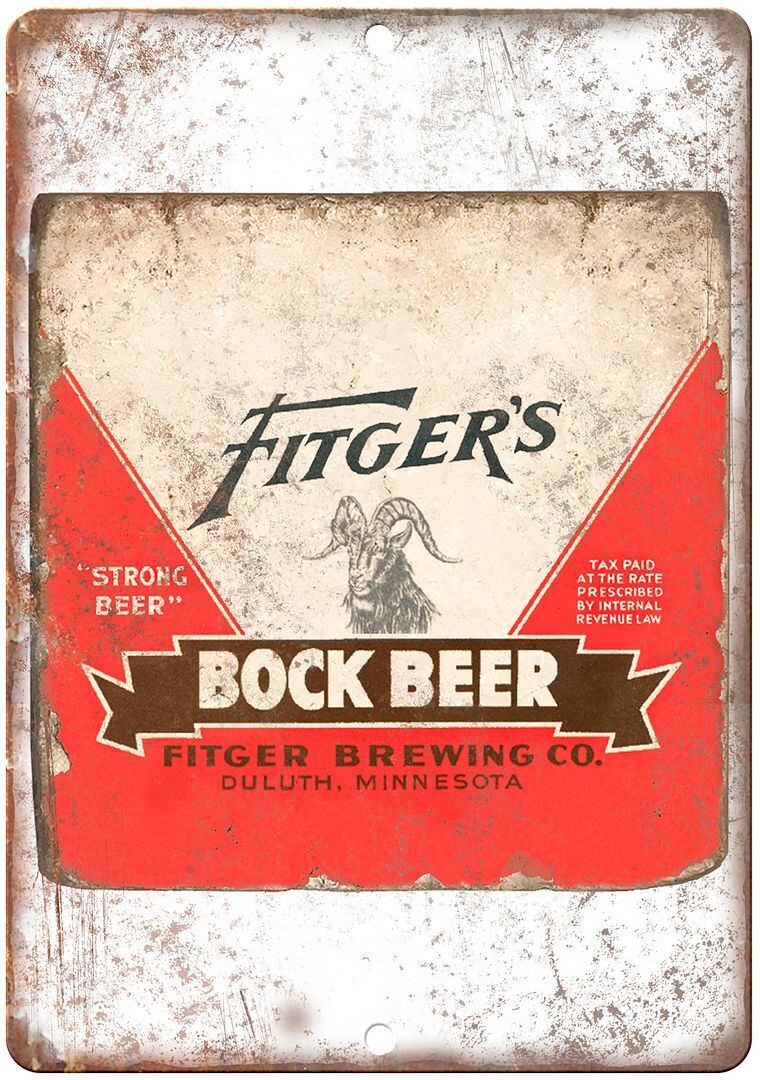 Fitger\'s Bock Beer Fitger Brewing Co. Ad Reproduction Metal Sign E220