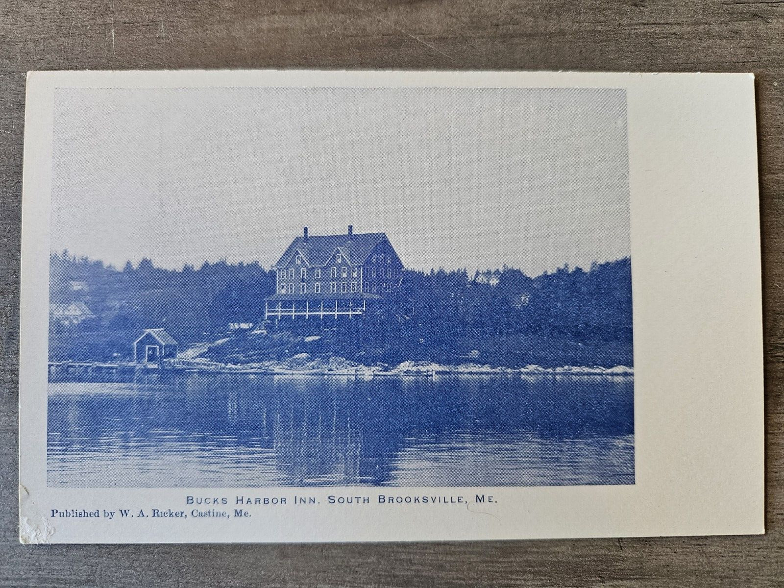 Postcard Bucks Harbor Inn, South Brooksville, Maine Vintage Undivided Back