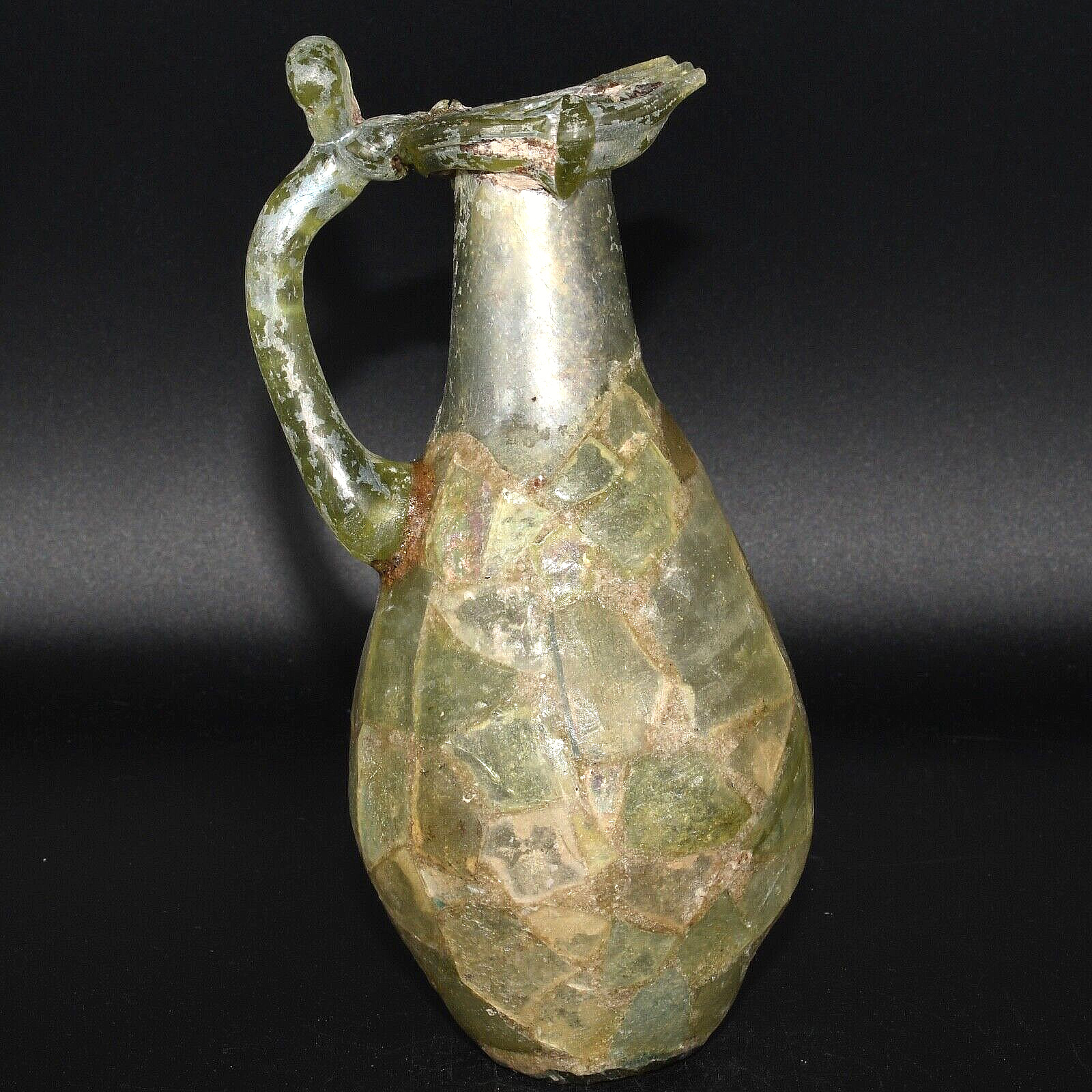 Authentic Large Ancient Roman Glass Jug Circa 1st - 3rd Century AD