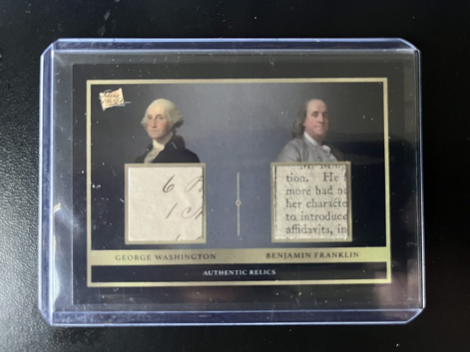 Auto George Washington Benjamin Franklin 26 Pieces Of The Past Authentic Relic