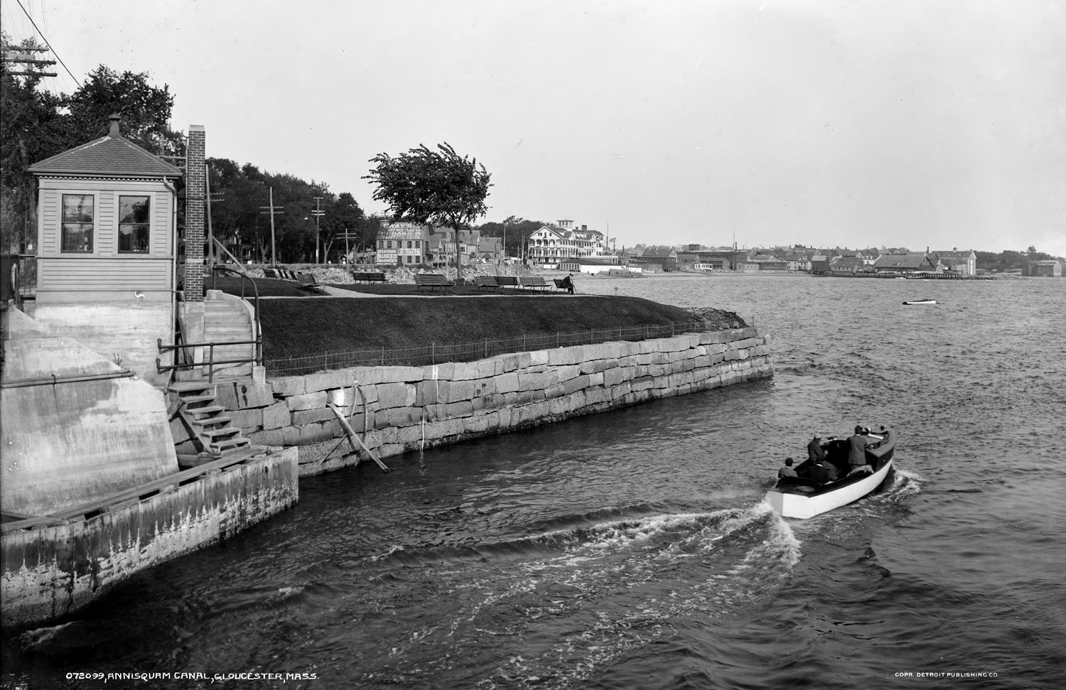 1915 Annisquam Canal Gloucester Old Retro Vintage Photo 8.5\