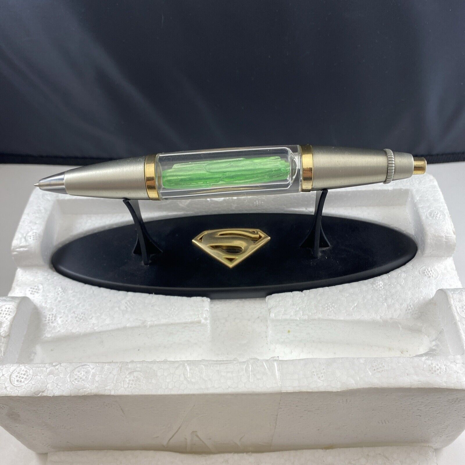 Rare Superman Kryptonite Light Up Ink Pen