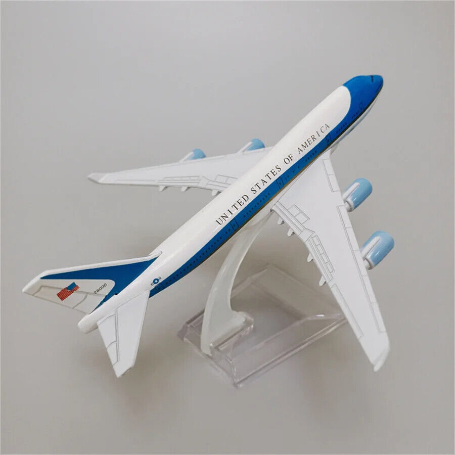 1/400 Diecast Aircraft USA Air Force One BoeingB747 Airlines Airplane Model 16cm