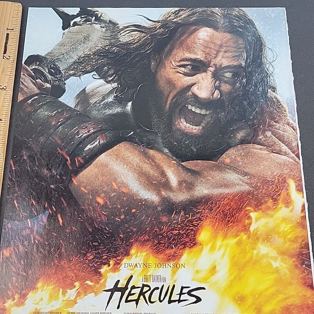 2014 Print Ad Dwayne Johnson in HERCULES Movie Promo Page The Rock