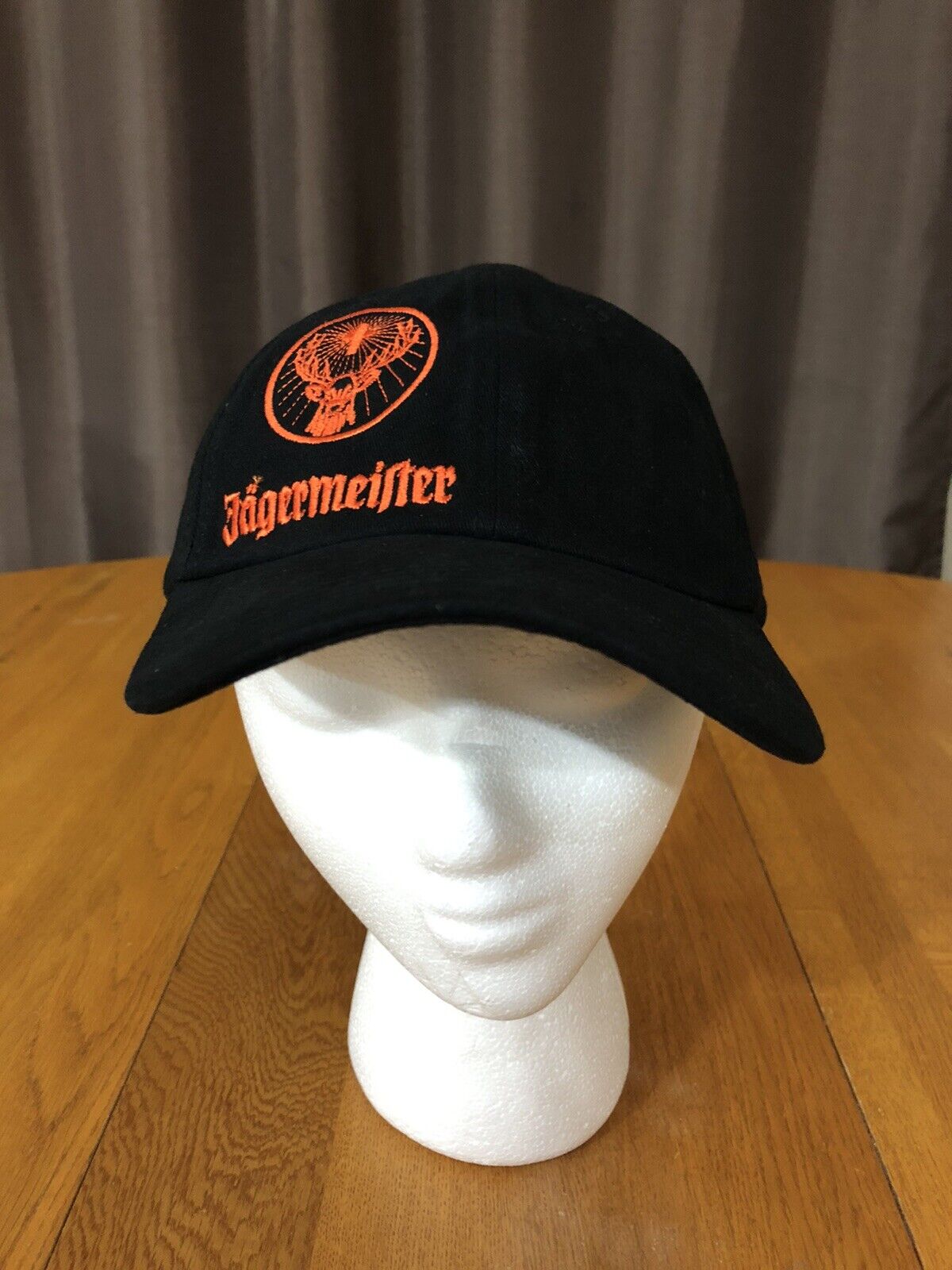 NEW JAGERMEISTER ADJUSTABLE CAP HAT BLACK & ORANGE