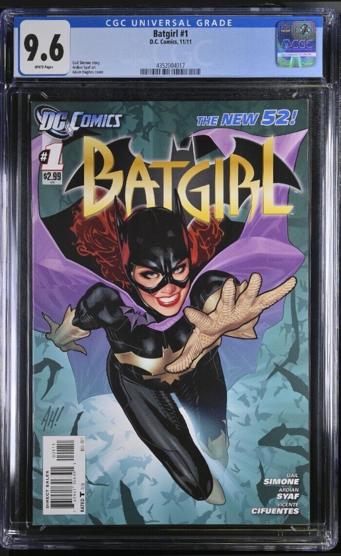 BATGIRL #1 CGC 9.6 - The New 52 DC Comics - 1st PRINT - 2011 ADAM HUGHES COVER