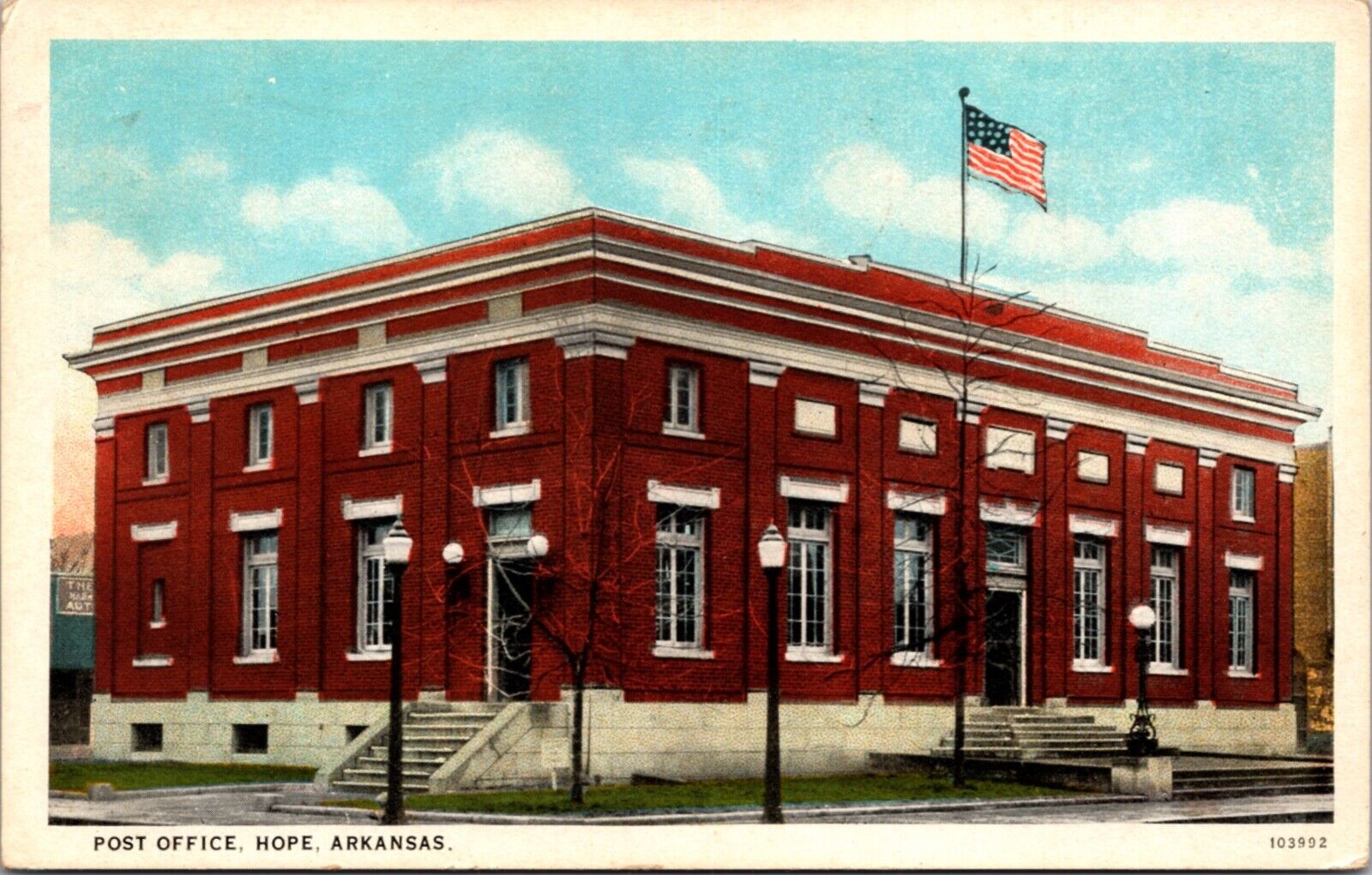 Postcard Post Office in Hope, Arkansas