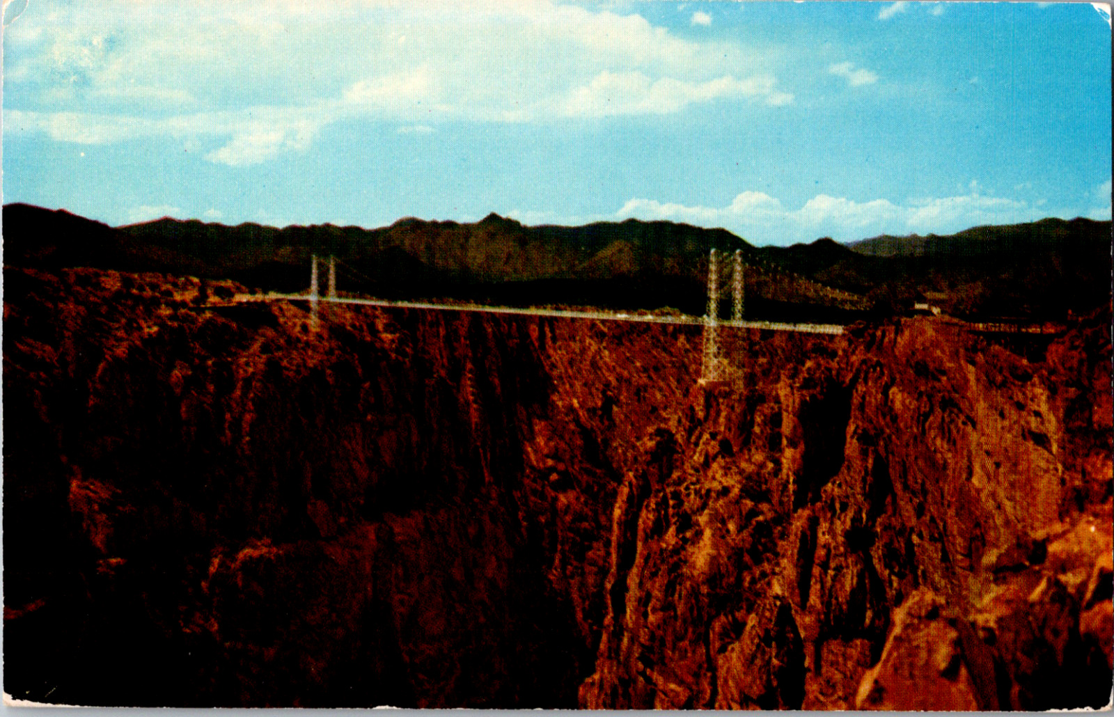Vintage 1960\'s Royal George Suspension Bridge Canon City Colorado CO  Postcard