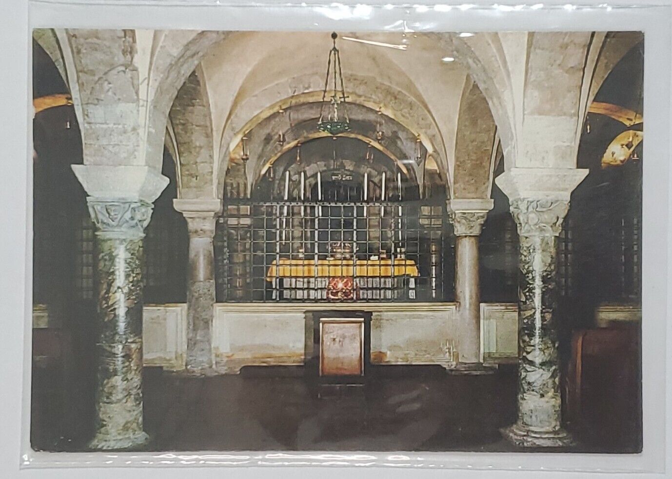 Postcard Bari Crypt with St Nicola\'s Grave Italy Posted 1976 Writing Stamped 