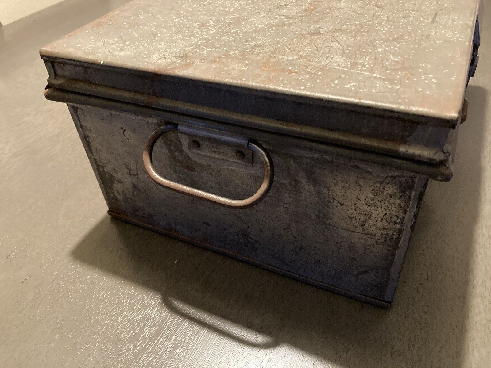 Antique Metal Military File Locker/box 1940 Coleman