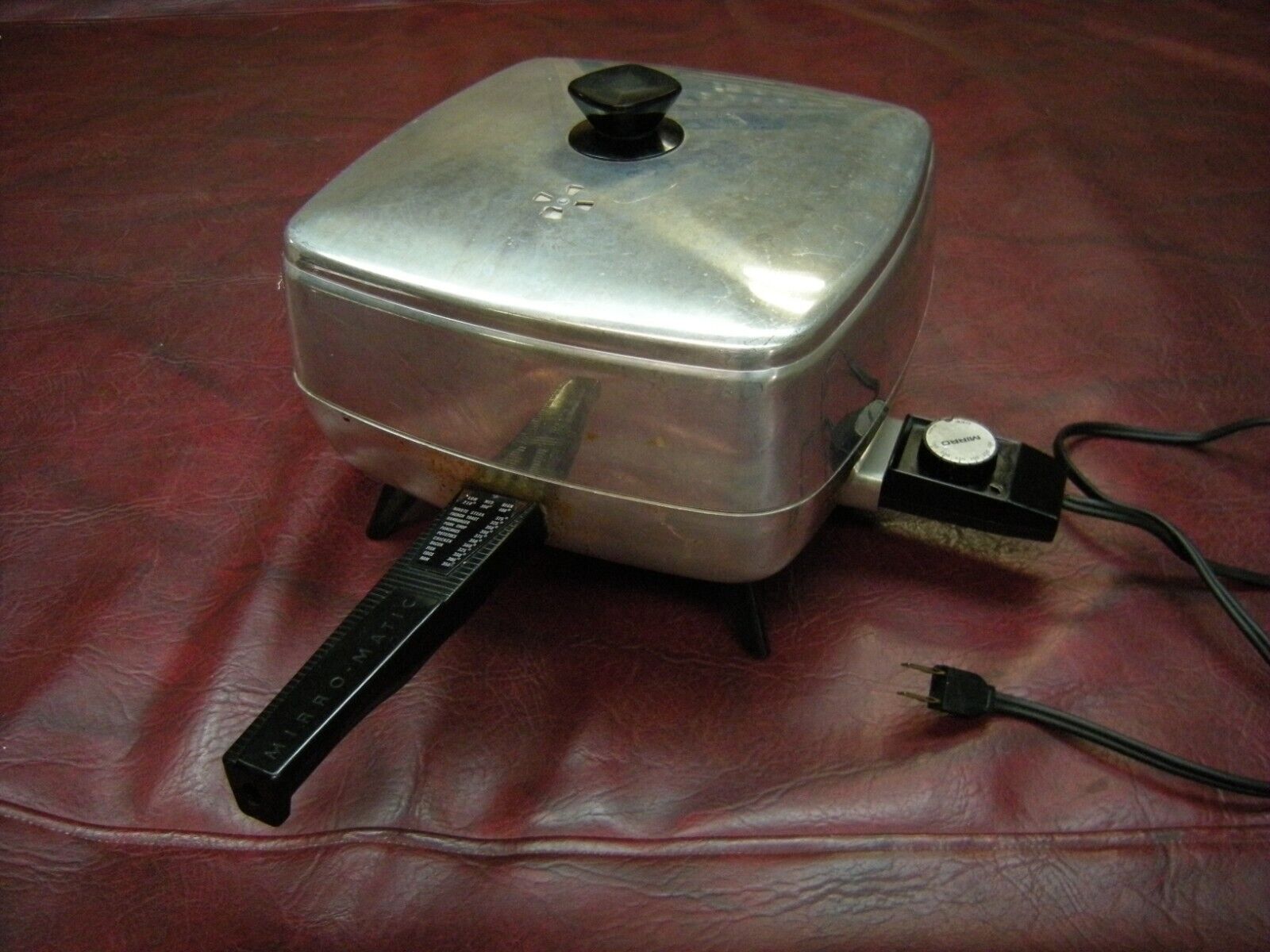 Vintage Mirro-Matic Aluminum Electric Frypan w/Power Cord Tested Model M-0272-56