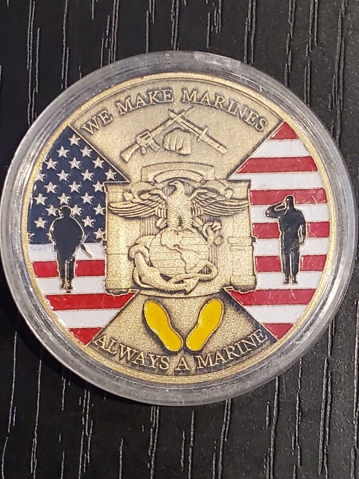 USMC Marine Drill Instructor Devil Dogs Teuffelhunden Challenge Coin L@@K b 