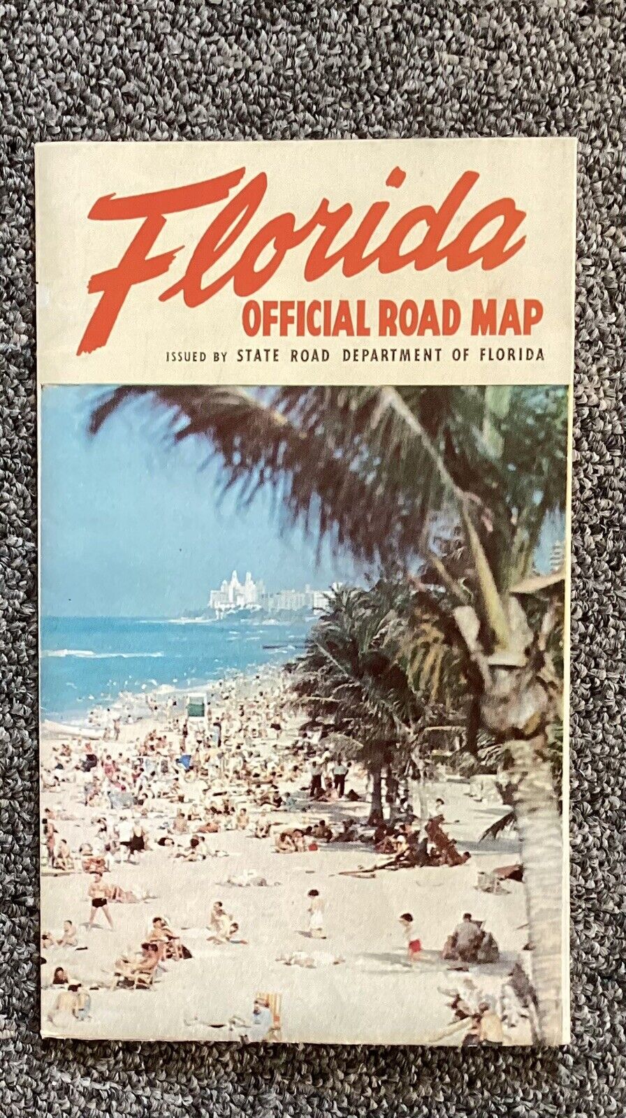 Vintage 1954 Florida Official Road Map – State Road Dept ~ Road Regulations