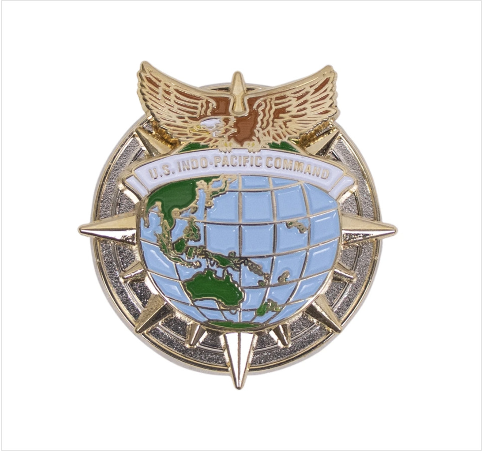 GENUINE U.S. AIR FORCE IDENTIFICATION BADGE: US INDO-PACIFIC COMMAND 2 1/4\