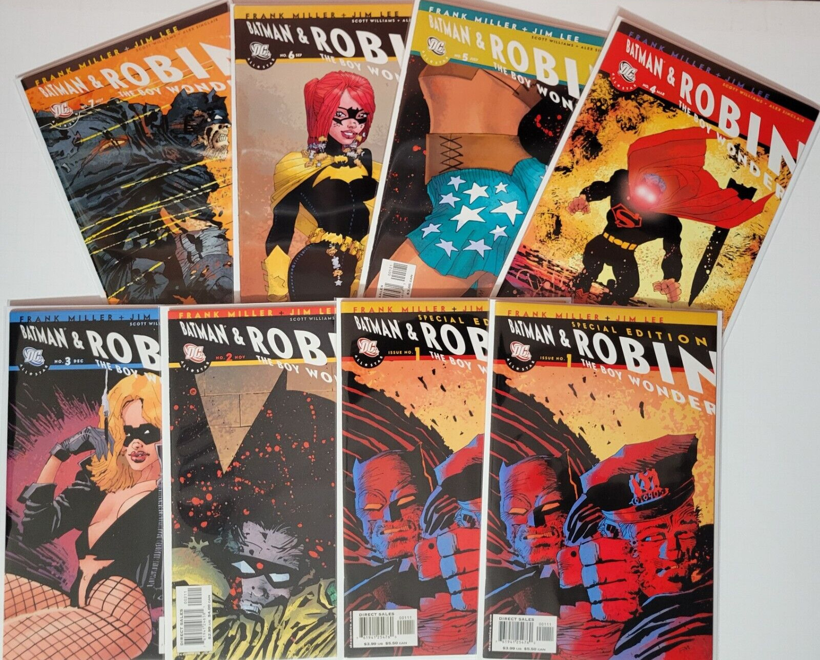 All Star Batman & Robin #1 - #7 - Frank Miller Variant Covers DC Lot of 8