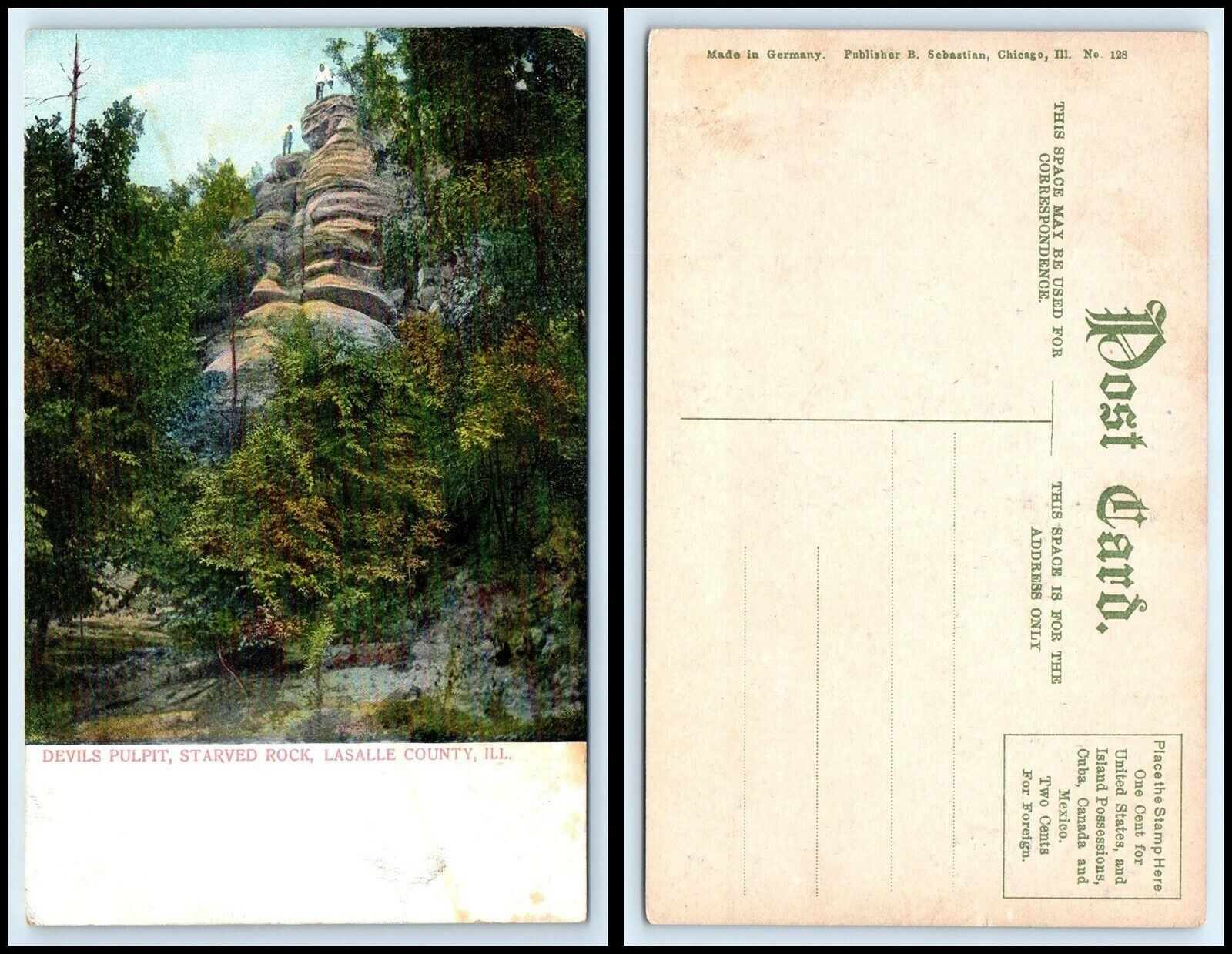 ILLINOIS Postcard - Starved Rock, Devils Pulpit R25