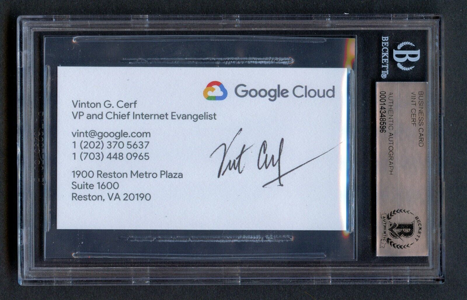 Vint Cerf signed autograph auto One of The Fathers of the Internet Business Card