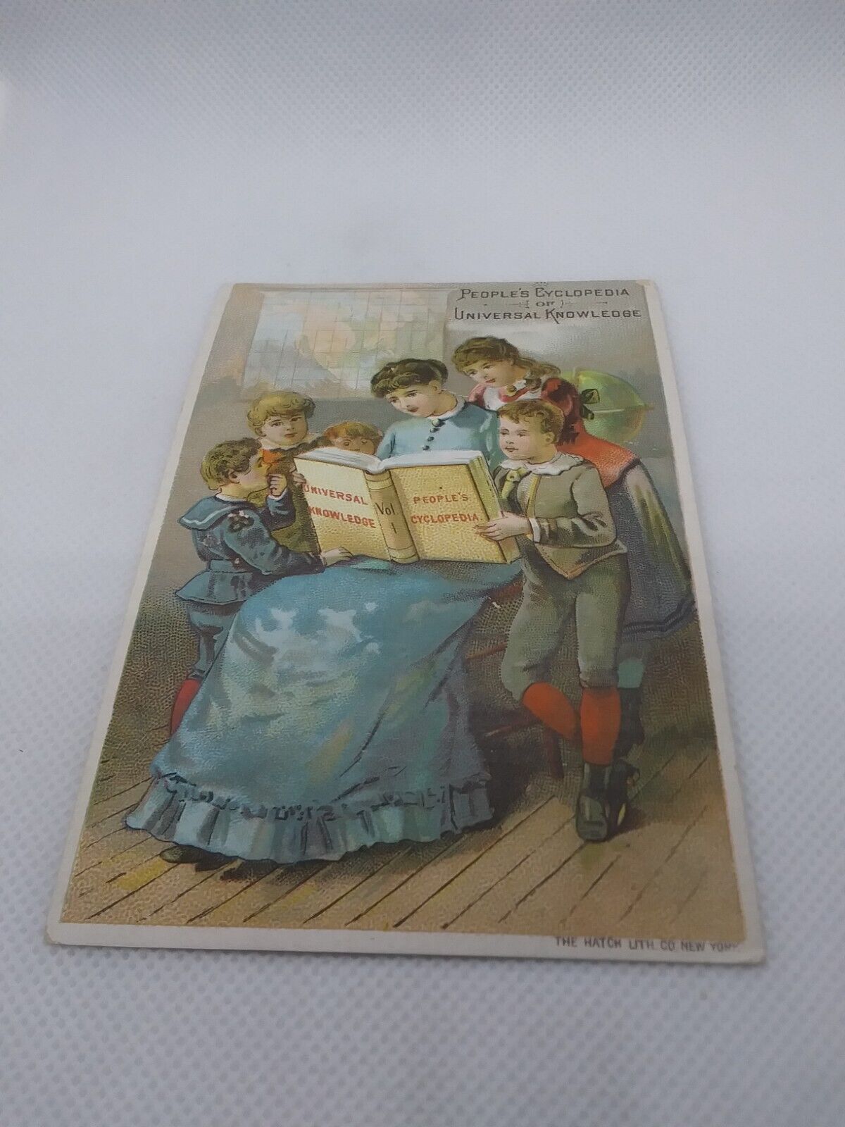 Antique The People's Encyclopedia Of Universal Knowledge Trade Card