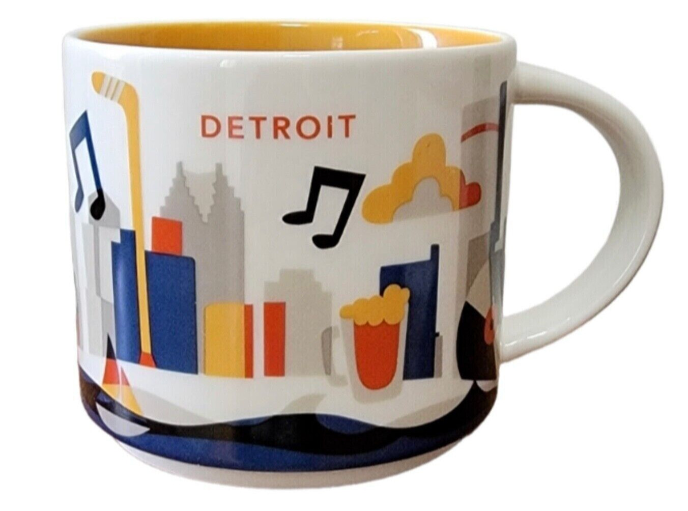 Starbucks DETROIT You Are Here Mug (YAH) 14 oz.  Brand New