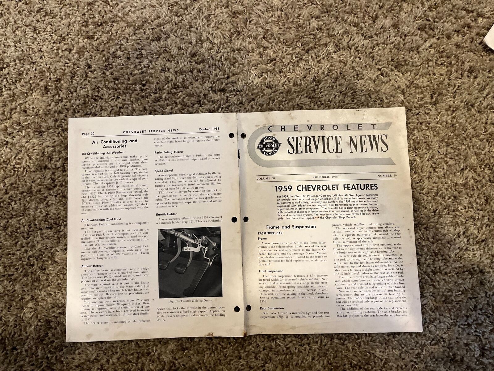 VOLUME 30 NUMBER 10 OCTOBER 1958 CHEVROLET SERVICE NEWS 