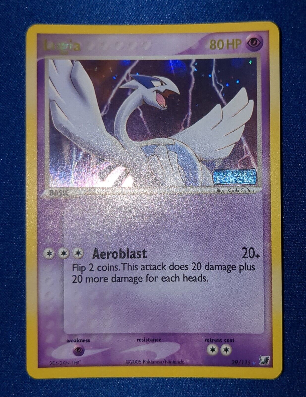 Pokemon UNSEEN FORCES - #29/115 Lugia - ENG - Stamped - NM/M