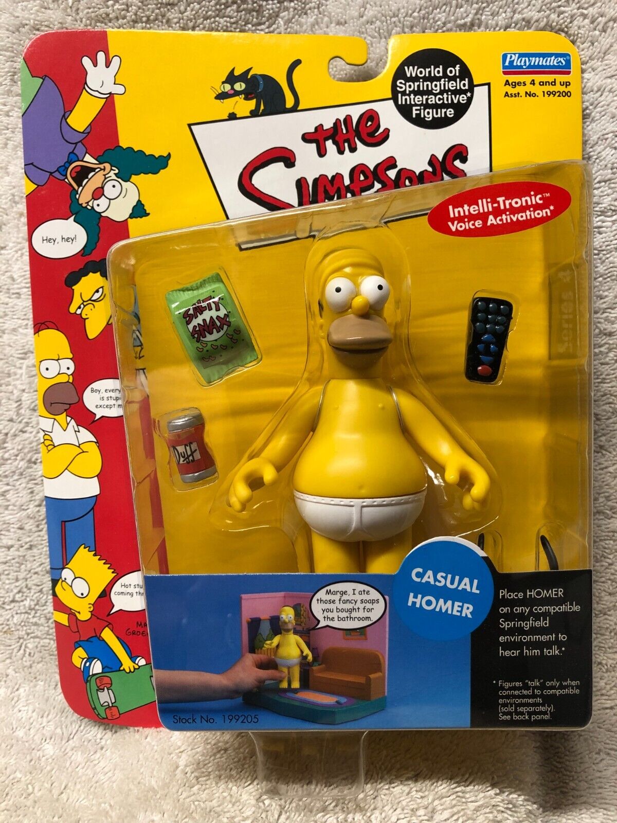 CASUAL HOMER Simpsons world of Springfield figure wos series 4 2001 NEW