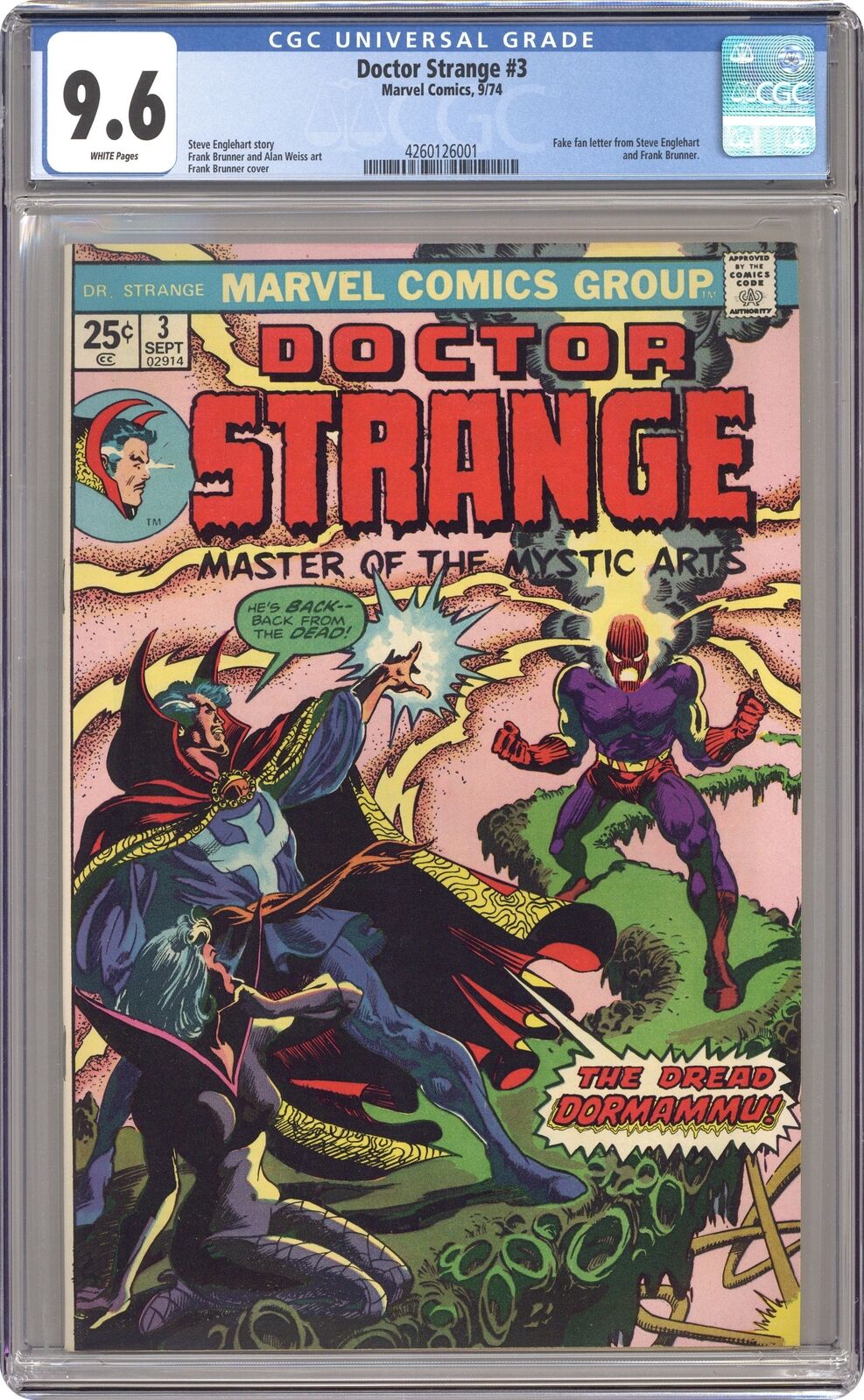 Doctor Strange #3 CGC 9.6 1974 4260126001