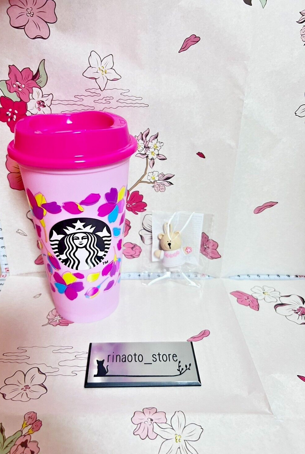 Starbucks Japan SAKURA 2024 cherry blossom reusable cup & drinkhall cap Bearista