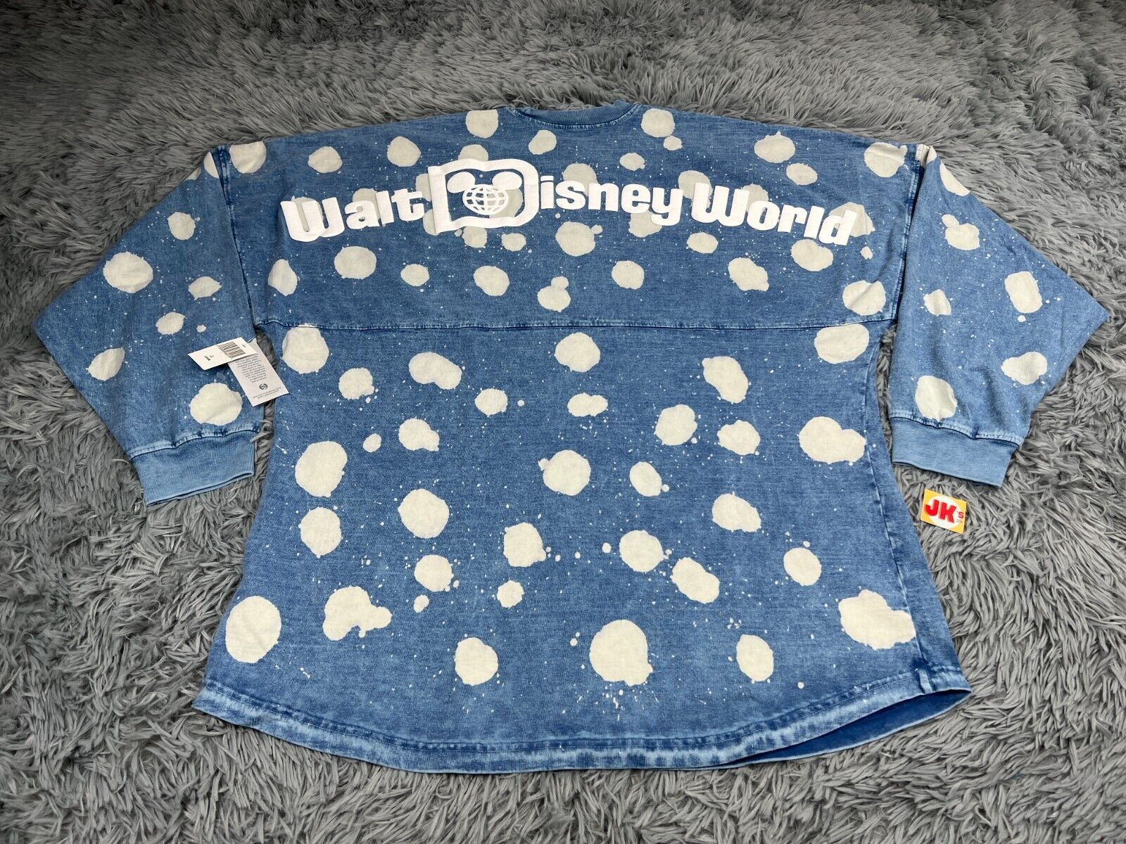 NEW Walt Disney World Spirit Jersey Adult Large Blue Denim White Mickey Mouse