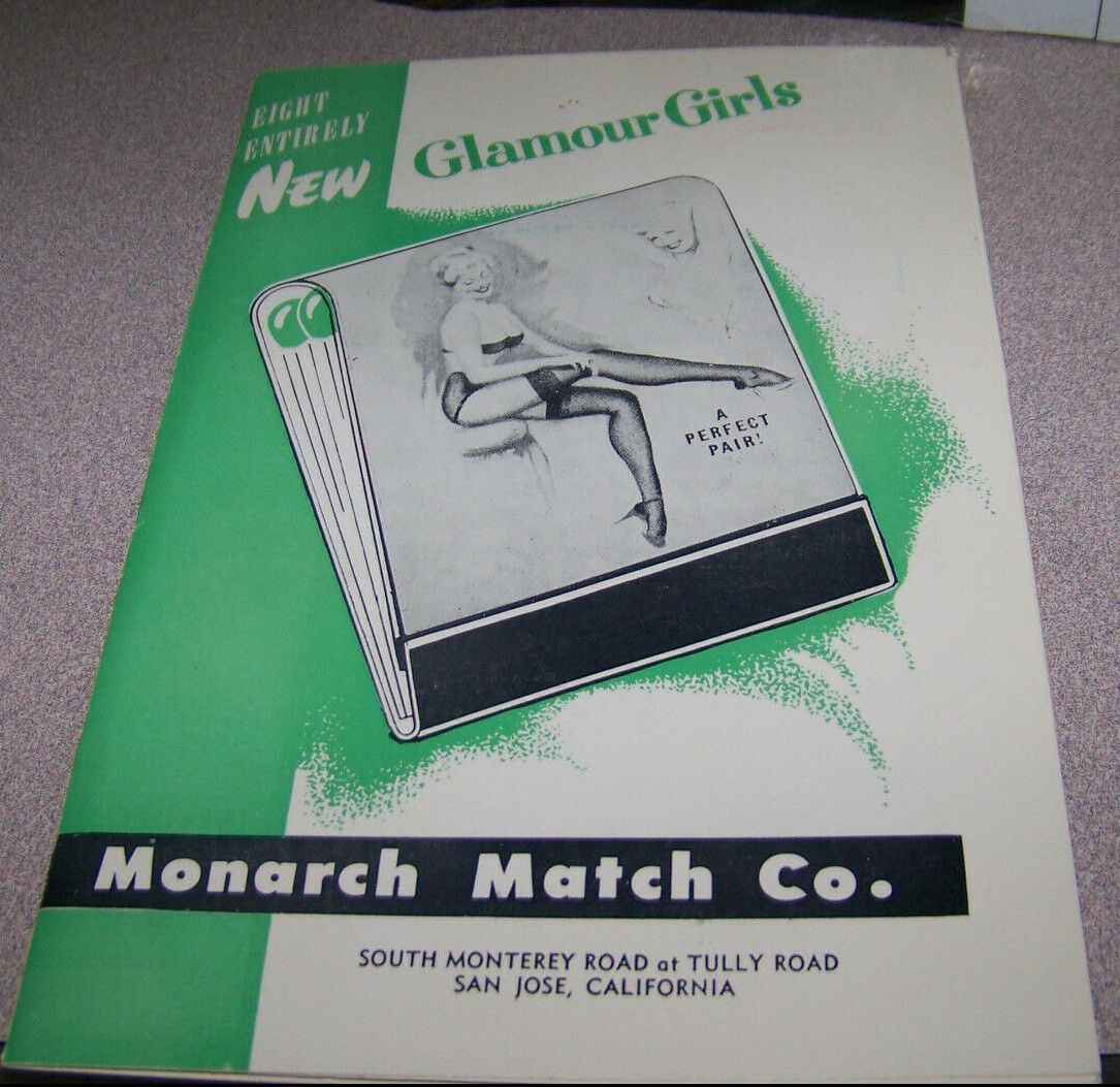 Monarch Match San Jose California Matchbooks Booklet Petty Glamour Girls Pin Up 