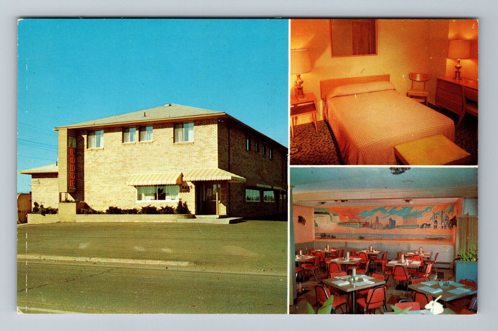 Lackawanna NY-New York, PM Lodge, Exterior View, Vintage Postcard