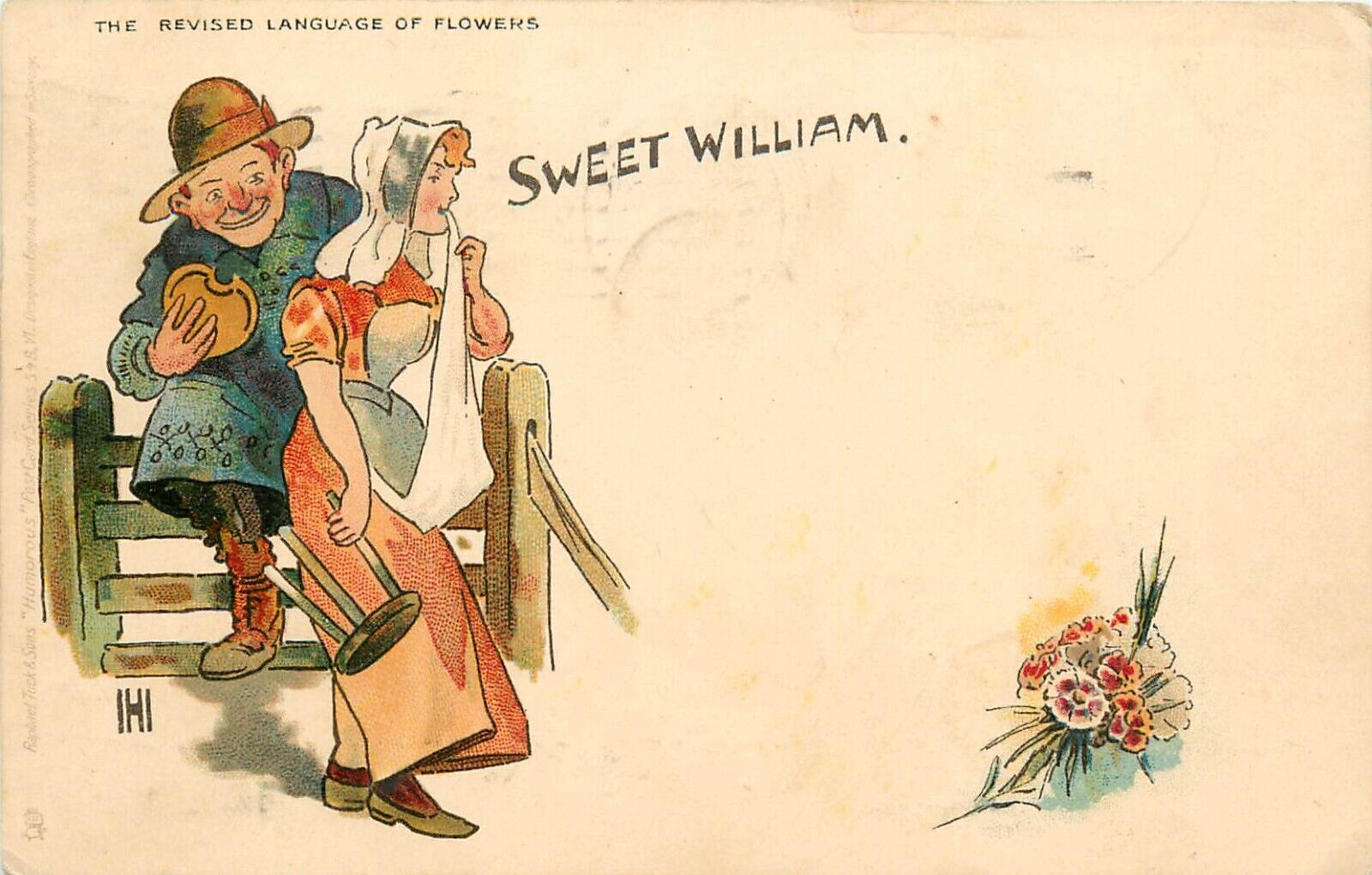 Tuck Postcard The Revised Language Of Flowers Sweet William S/A J. Hassall