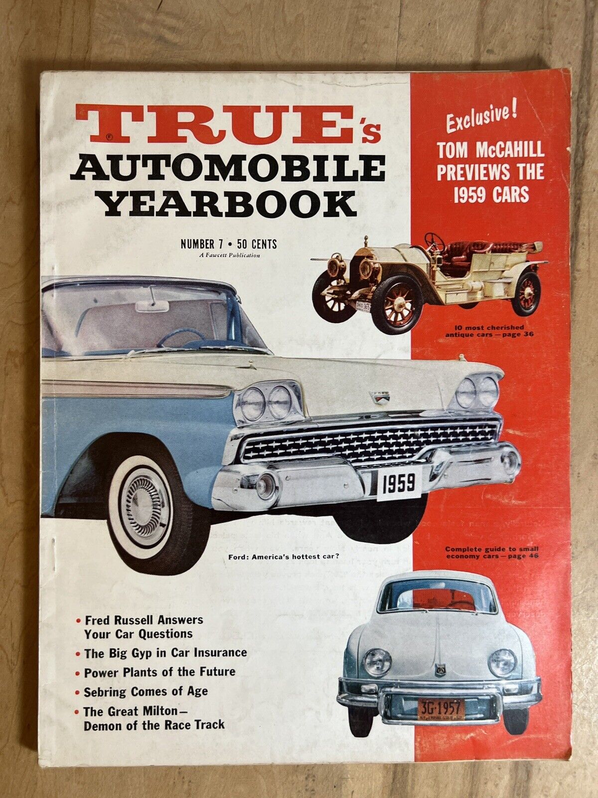 Vintage 1958 TRUE\'S Automobile Yearbook No. 7  Preview of 1959 Cars