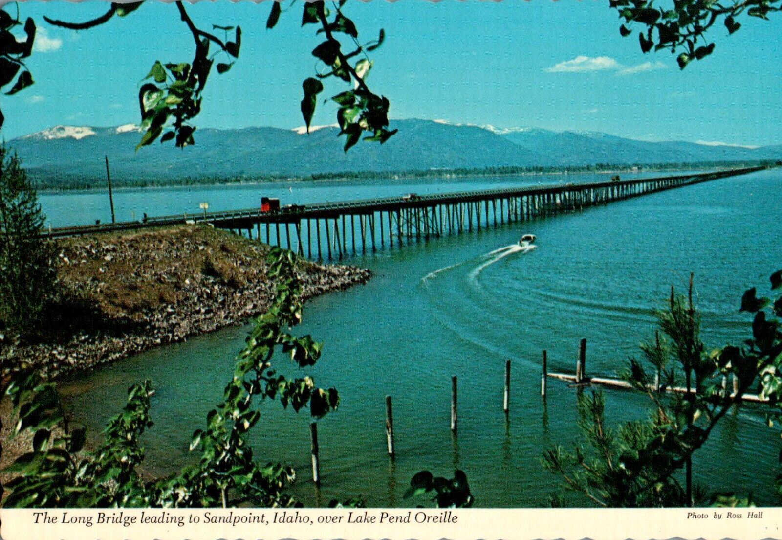 Long Bridge Over Lake Pend Oreille, Sandpoint, Idaho ID chrome Postcard