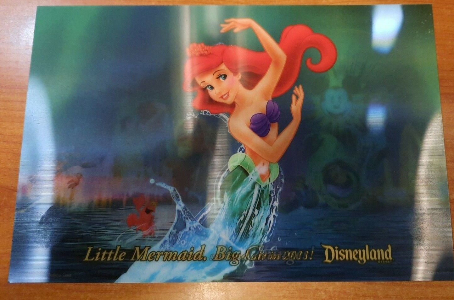 Disneyland Promotional Lenticular Post Card Ariel Little Mermaid Big Changes