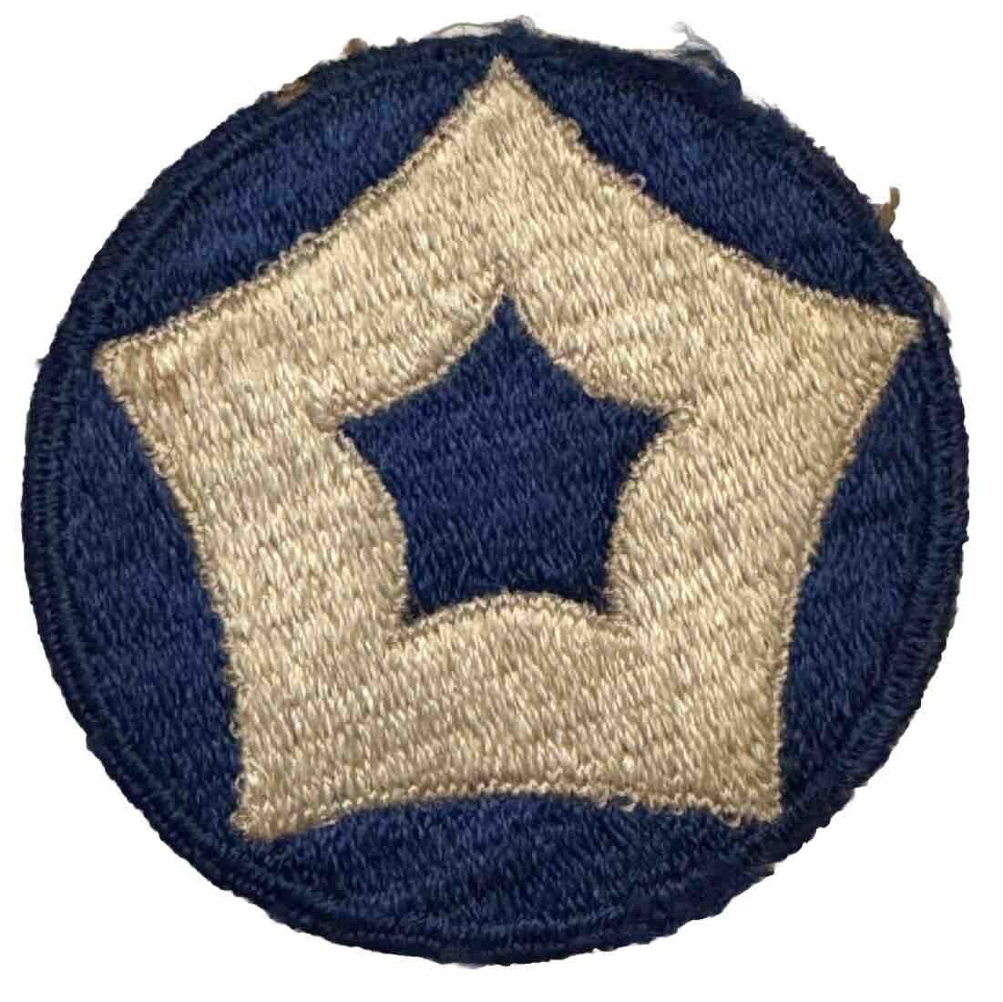 WWII US Army Patch 5th Service Command Embroidered Military Badge Original Vtg